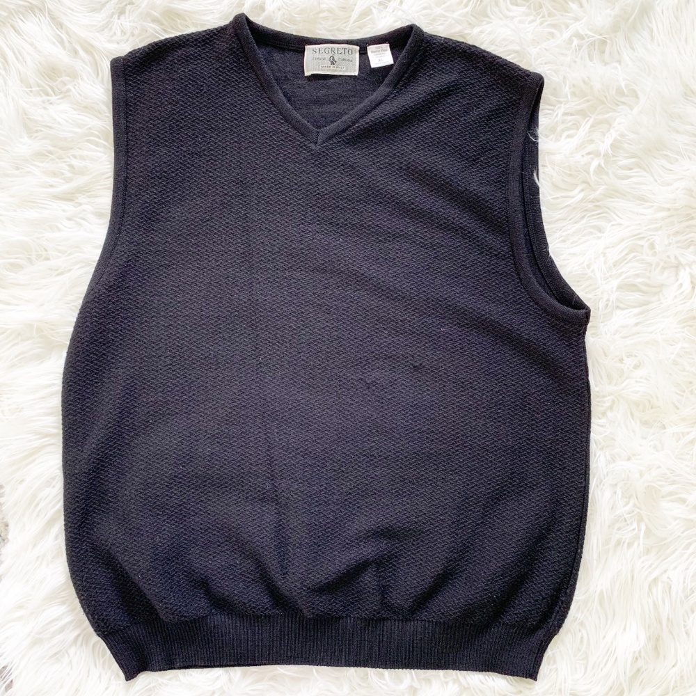 SEGRETO 100% Merino Wool Men's Vest XL